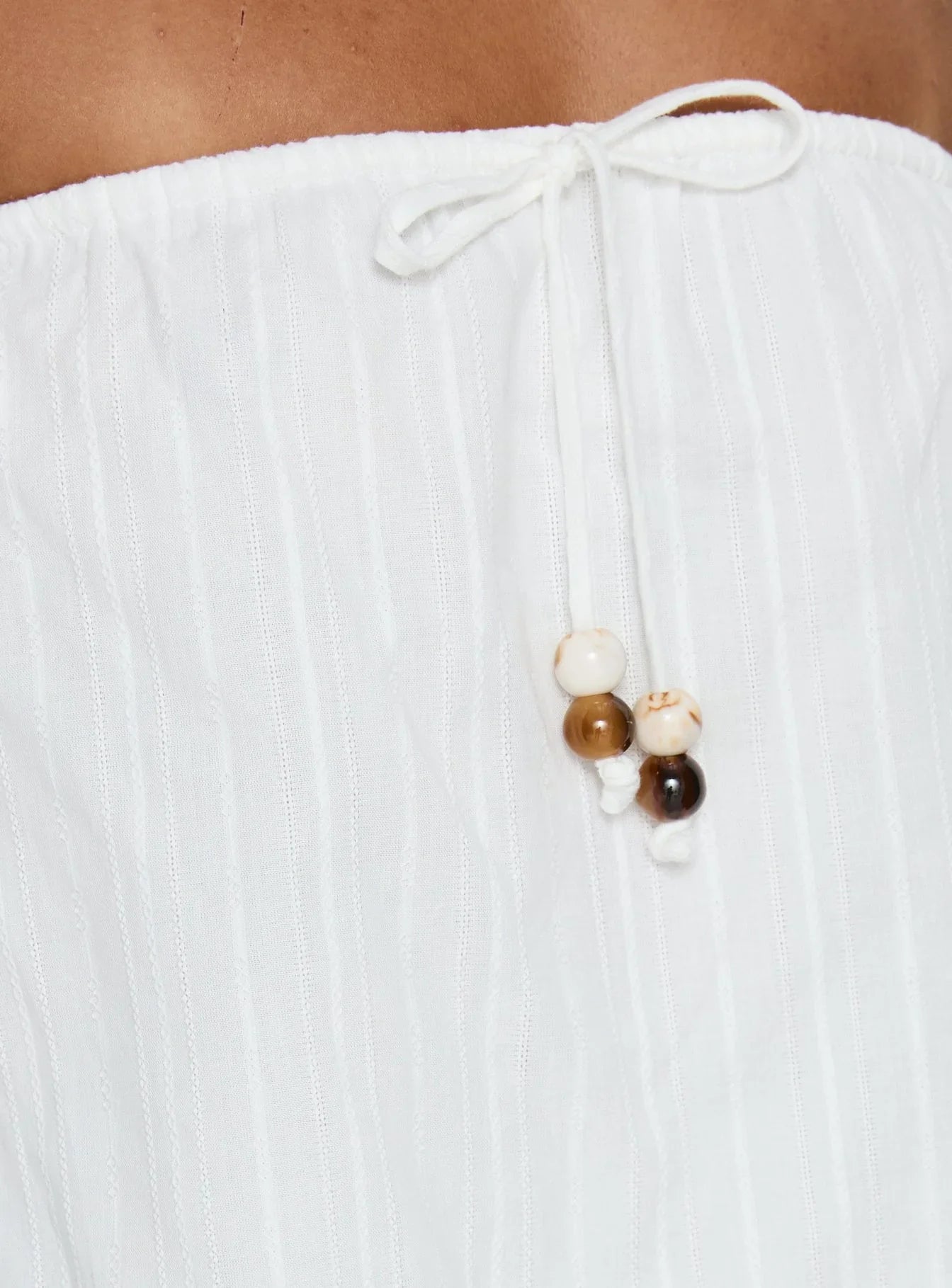 Isafelia Strapless Playsuit Off White