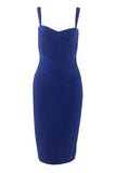 Heidi Bandage Midi Dress Navy Blue