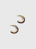 Still Love Hoop Earrings Gold Brown