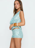 Views Of Capri Micro Shorts Blue