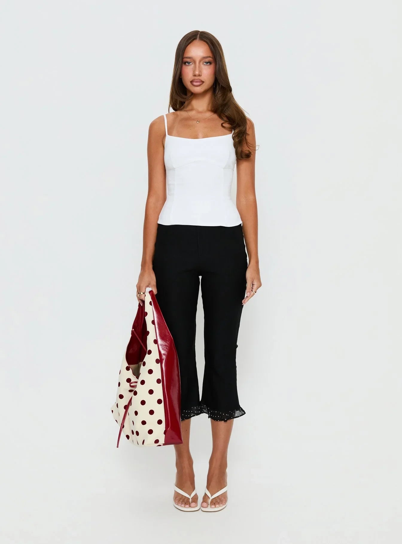 Darsie Frill Capri Black Polka Dot
