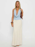 Treat You Better Plunge Hardware Detail Top Blue