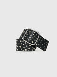 Wanna Find Out Faux Leather Belt Black Silver