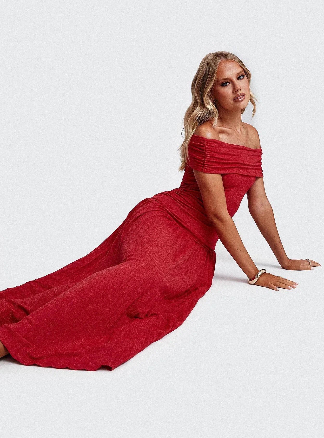 Field Of Dreams Maxi Dress Crimson