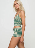 Miztaray Shorts Green Cream Stripe
