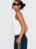 Debee Layered Halter Top White Grey