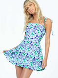 Elissa Mini Dress Green Purple