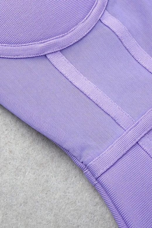 Leah Bodycon Dress Violet Purple