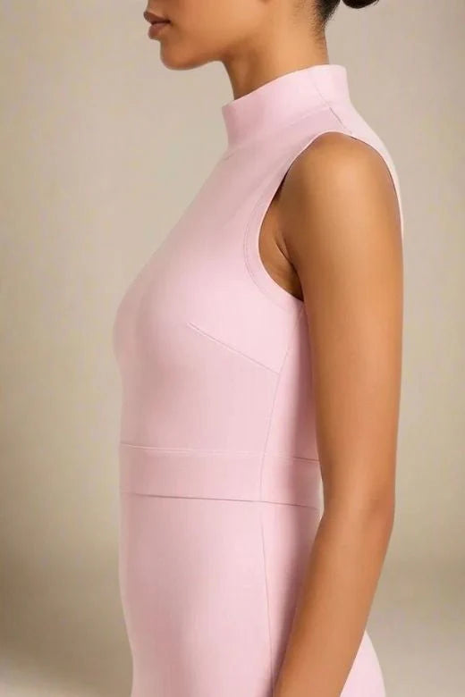 Grace Bandage Midi Dress Dusty Pink