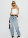Serenitia Mid Rise Straight Leg Jeans Light Wash Tall