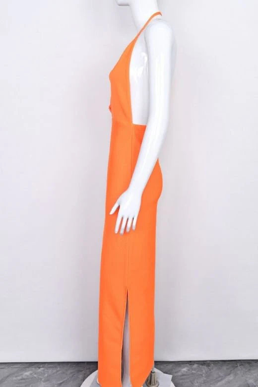 Blake Bandage Maxi Dress Apricot Orange