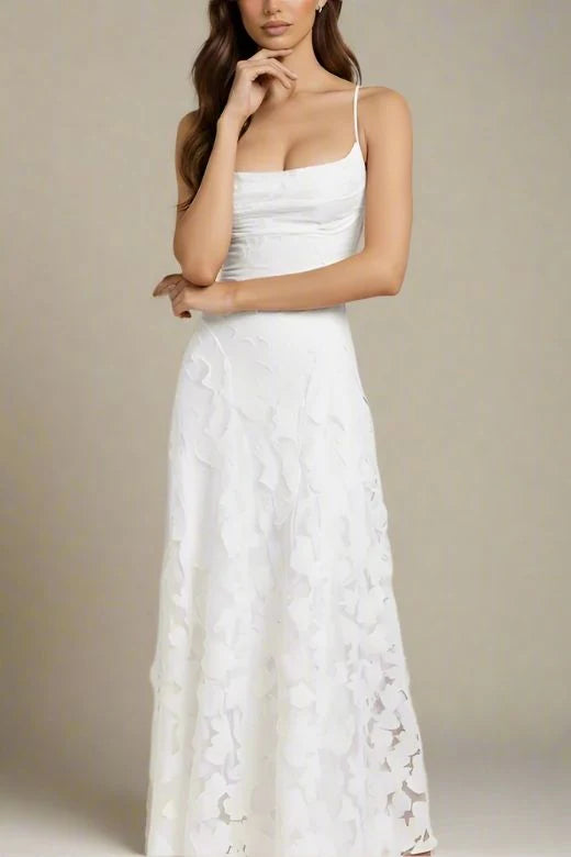 Ivy Bodycon Maxi Dress White Pearl