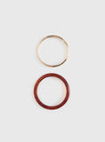 Rhi Rhi Diamante Resin Cuff Pack Brown Gold
