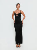 Alannis Lace Maxi Dress Black