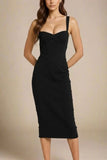 Heidi Bandage Midi Dress Classic Black