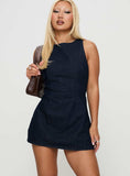 Ainsleigh Shift Denim Playsuit Dark Wash