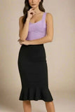 Jay Bandage Crop Top Violet Purple