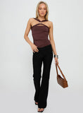 Illustrious Ring Detail Top Chocolate