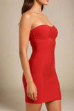 Aaliyah Bandage Mini Dress Lipstick Red