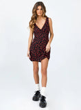 Nellie Mini Dress Black / Red Floral