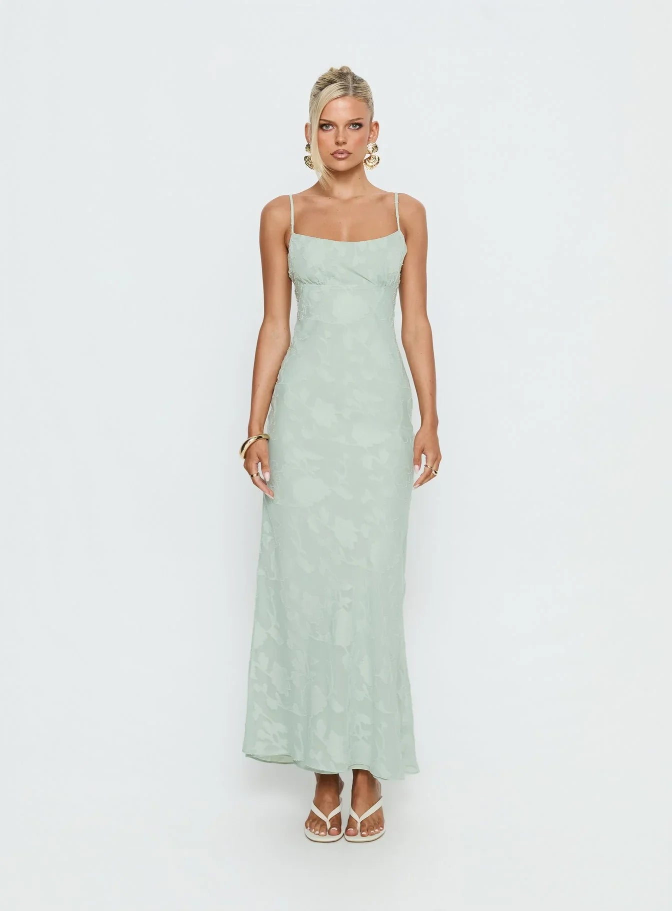Avienna Maxi Dress Sage Burnout