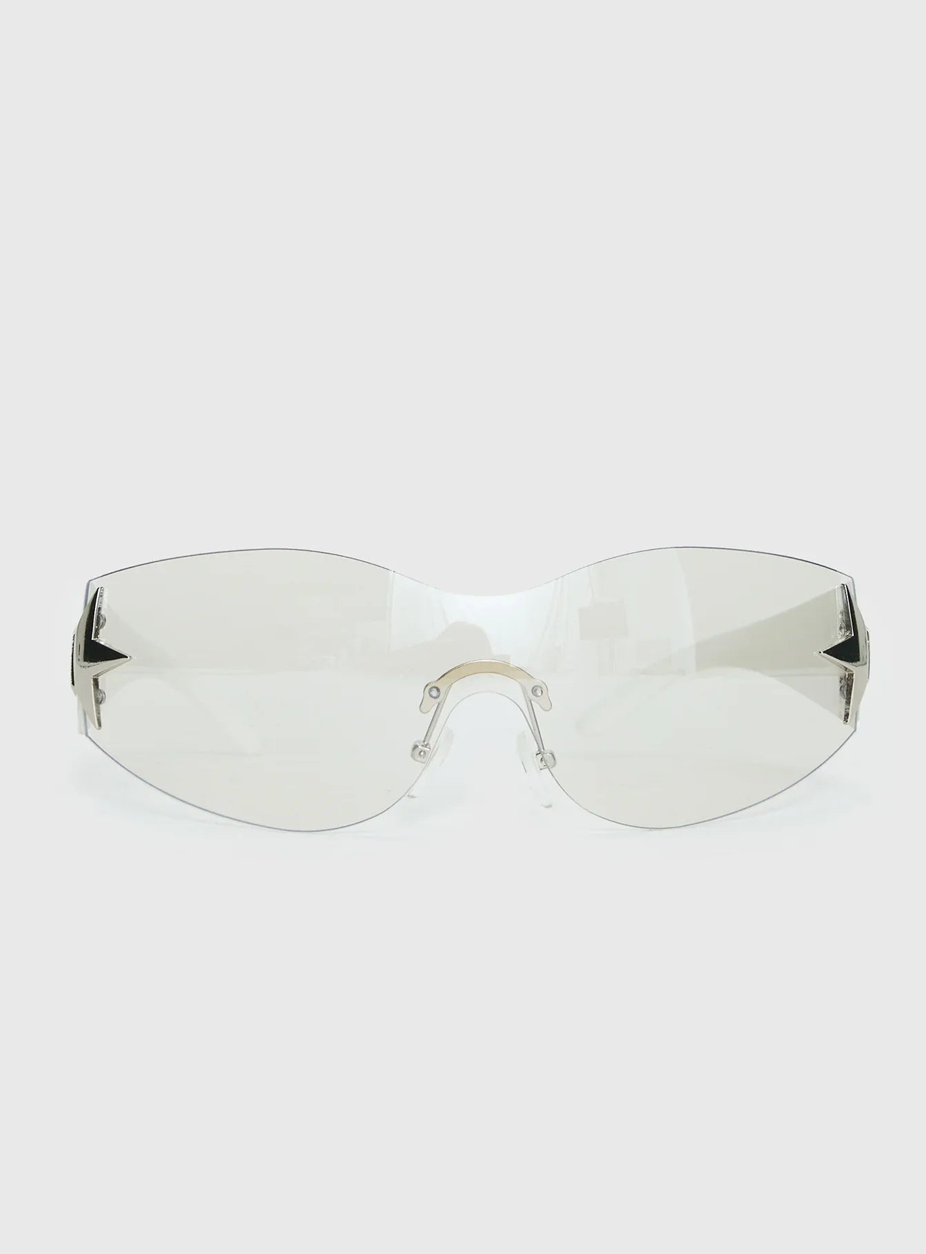 Audree Star Detail Sunglasses Silver Smoke