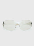 Audree Star Detail Sunglasses Silver Smoke