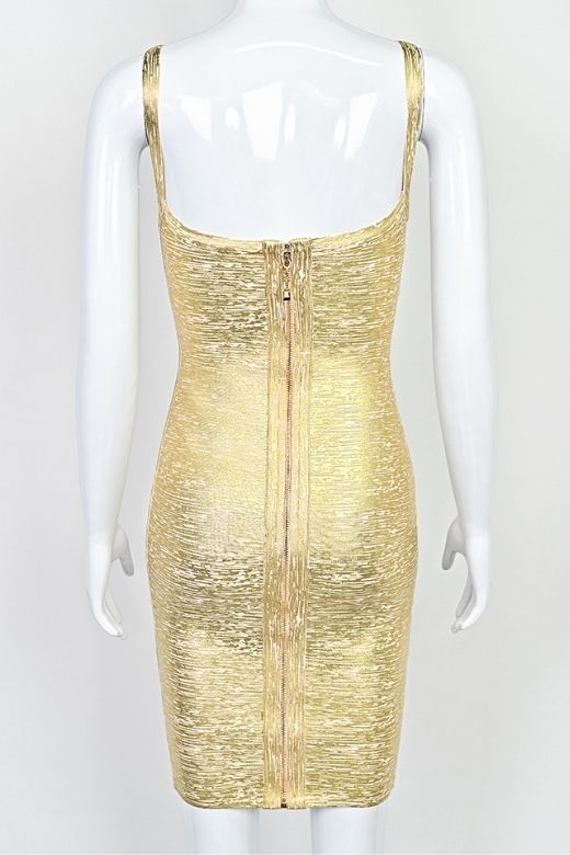 Kit Bandage Dress Gold