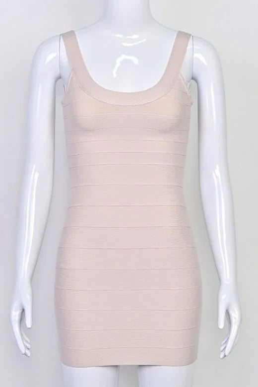 Cindy Bandage Mini Dress Beige