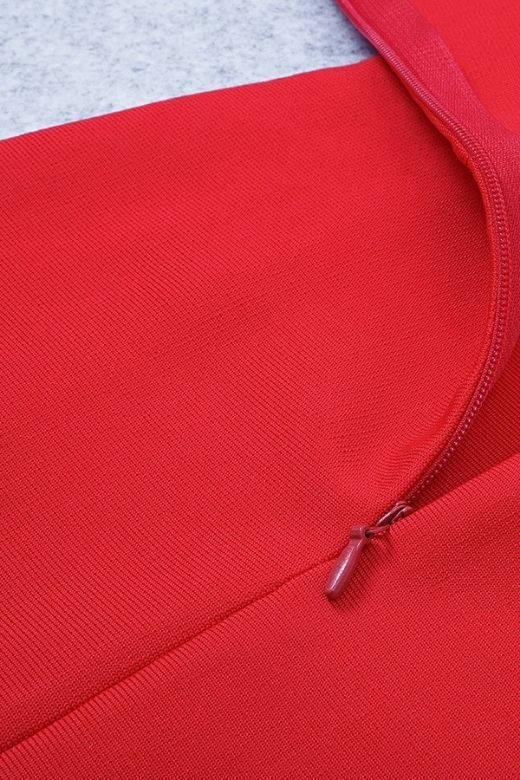 Luna Bodycon Midi Dress Lipstick Red