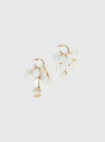 Elizabette Shell Earrings White