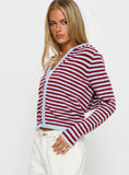 Superstars Zip Through Hoodie Blue / Red Stripe