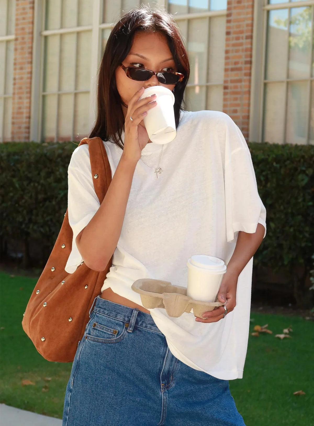 Zaydee Oversized Tee White