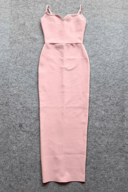 Blanche Bandage Maxi Dress Dusty Pink