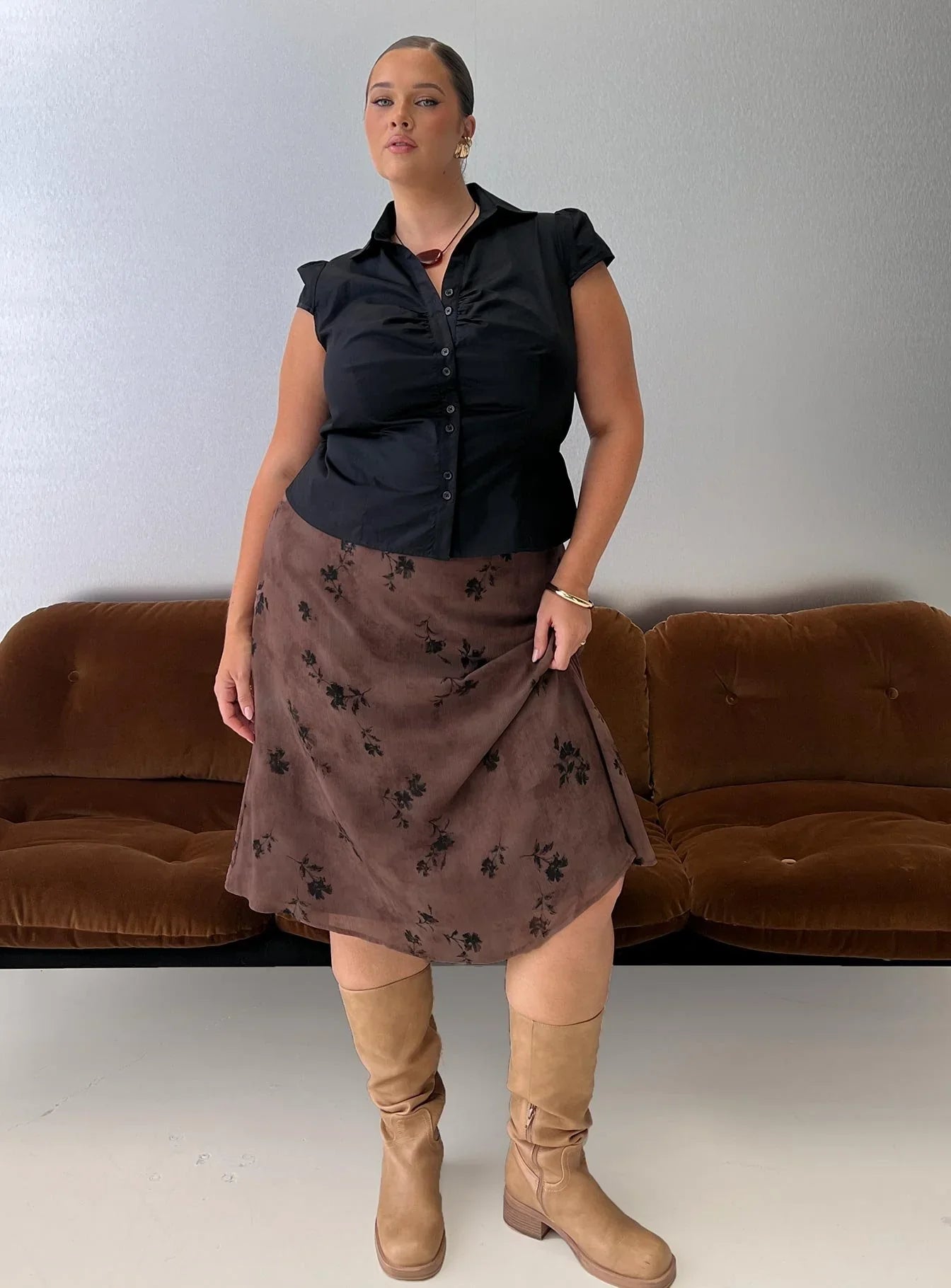 Moses Midi Skirt Multi Curve