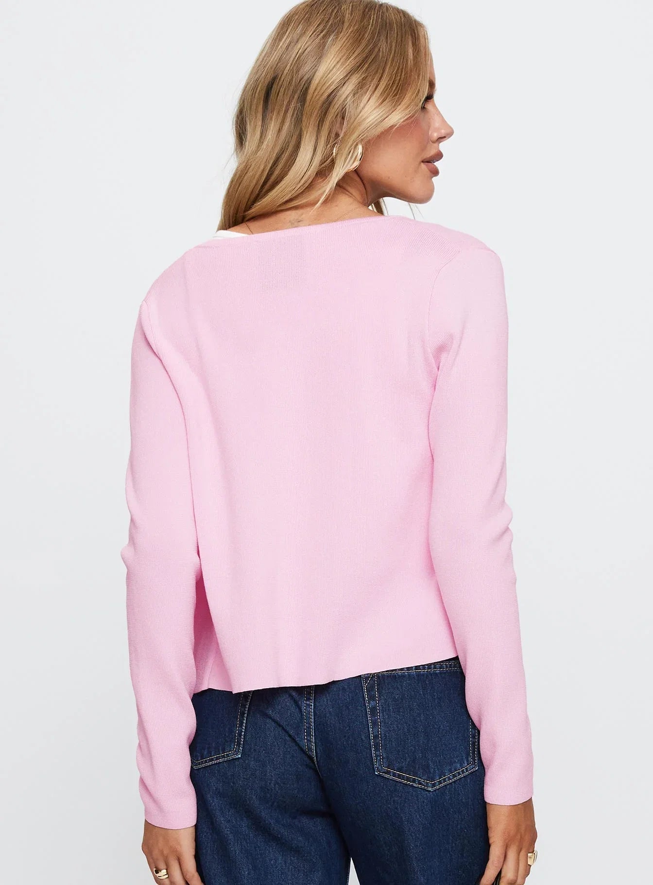 Old Burlington Knit Cardigan Pink