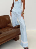 Summer Too Hot Pant Blue Stripe