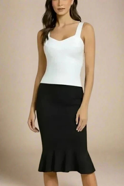 Jay Bandage Top White Pearl