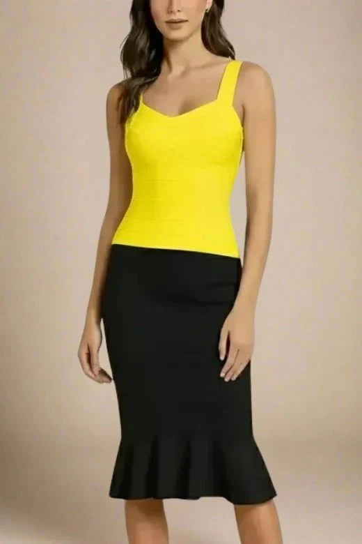 Jay Bandage Top Sun Yellow