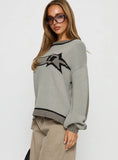 Star Track Graphic Jumper Grey
