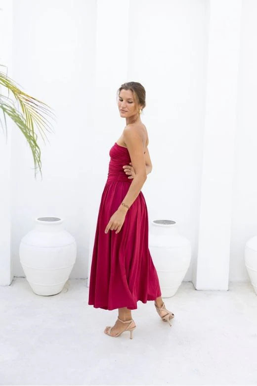 North Bodycon Wrap Midi Dress Beige Sale