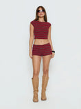 Veyona Micro Shorts Red Stripe