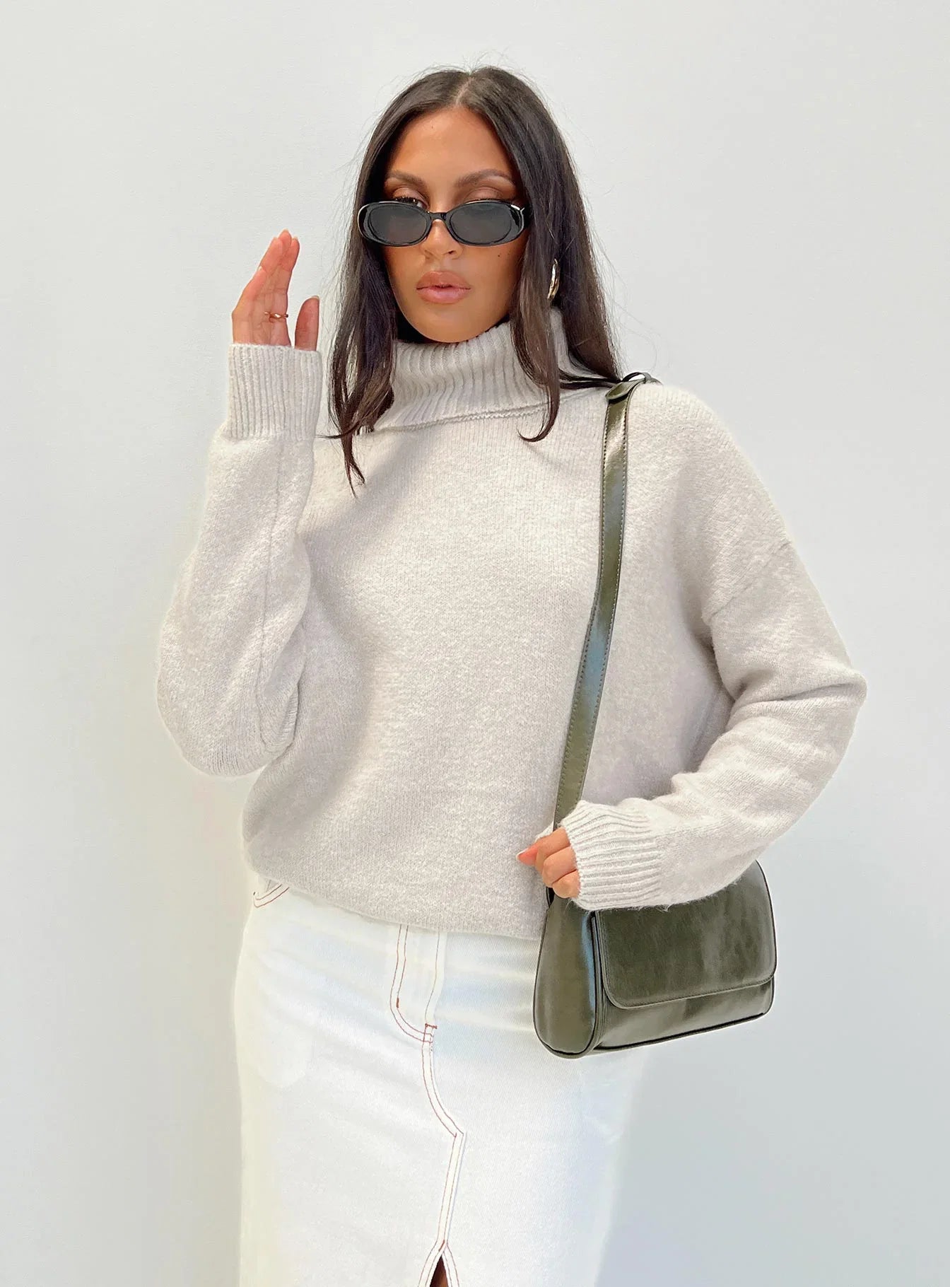 Oswin Turtleneck Sweater Oatmeal