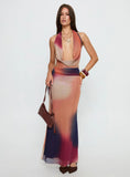 Tigress Halter Maxi Dress Multi