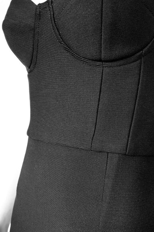 Mia Bodycon Midi Dress Classic Black