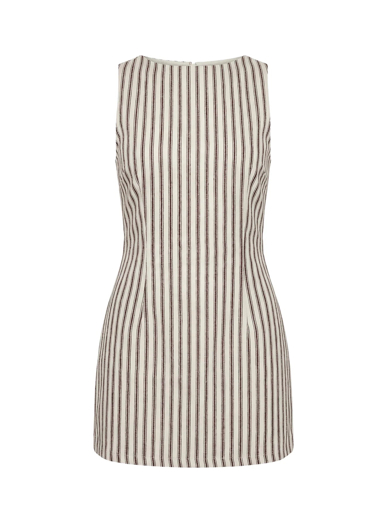 Yumiko Romper Brown Stripe Tall