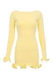 Regina Long Sleeve Mini Dress Sun Yellow Sale