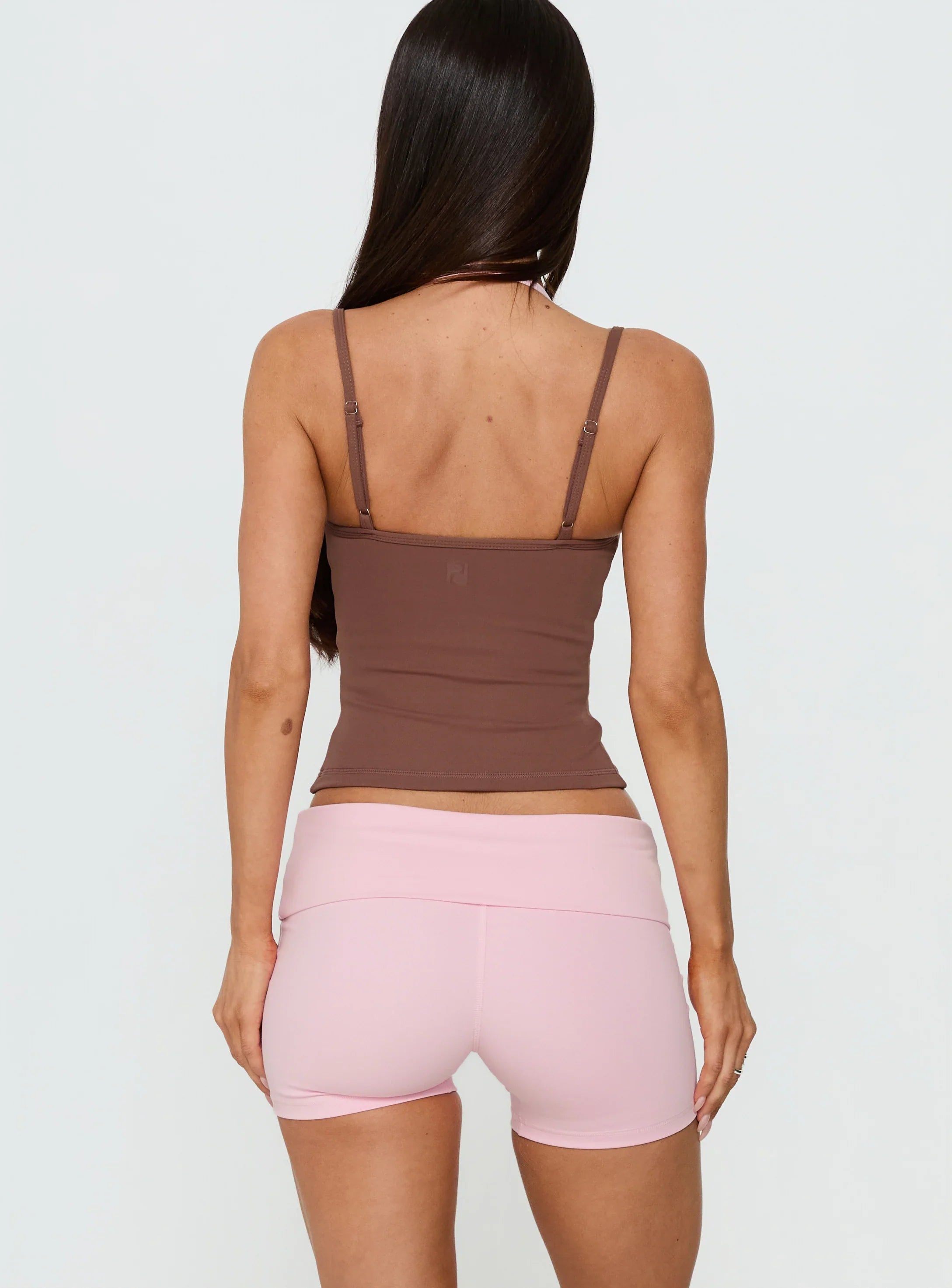 Peak Foldover Micro Shorts Pink