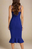 Joy Bandage Midi Dress Royal Blue