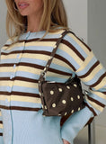 Winta Shoulder Bag Brown Polka
